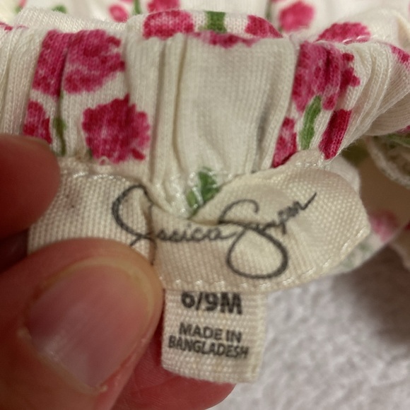 Jessica Simpson open shoulder bloomer summer set 6/9m - Picture 8 of 9